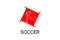 Soccer or football sport vector line icon. sportman, playing football.