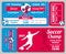 Soccer, football sports vector ticket card, retro design