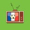 Soccer / Football Television. France Flag Color.