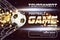 Soccer or Football wide Banner With 3d Ball on sparkling golden background. Soccer game match fire goal moment with ball
