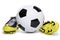 Soccer footwear and ball