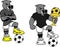 Soccer futbol strong hippo cartoon set