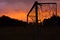 Soccer gate at sunset