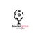 Soccer globe logo design vector