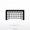Soccer goal and net icon. Soccer football sport sign and symbol.