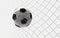 Soccer goal. soccer ball in soccer net 3d rendering