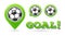 Soccer goal vector icons. Football goal. Set of football icons. Football map pointer. Football ball. Soccer ball.