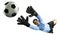 Soccer Goalie Jumping For Ball