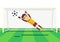 Soccer goalkeeper catching a ball illustration