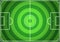 Soccer green field with circles striped