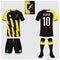 Soccer jersey or football kit, short, sock template for sport club.