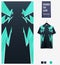 Soccer jersey pattern design. Abstract pattern on black background for soccer kit, football kit, bicycle, e-sport, basketball.