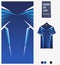 Soccer jersey pattern design. Abstract pattern on blue background for soccer kit, football kit, bicycle, e-sport, basketball.