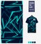 Soccer jersey pattern design. Abstract pattern on green background for soccer kit, football kit or sports uniform.