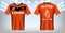 Soccer Jersey and Sport T-Shirt Mockup Template, Realistic Graphic Design Front and Back View for Football Kit Uniforms