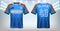 Soccer Jersey and Sport T-Shirt Mockup Template, Realistic Graphic Design Front and Back View for Football Kit Uniforms