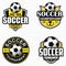 Soccer logo. Set of sports emblem designs. Vector.