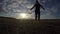 Soccer. Man is stuffing a football lifestyle soccer ball silhouette sport at sunset football freestyle