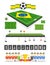 Soccer match infographic elements