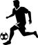 Soccer - minimalist and flat logo - vector illustration