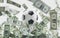 Soccer money, football ball with money