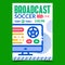 Soccer Online Broadcast Promotional Poster Vector