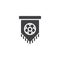 Soccer pennant vector icon