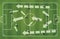 Soccer plan tactics and strategies for create soccer game. Vector.