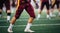 soccer player kicking ball, soccer ball in action, close-up of football player, football scene in the stadium, ball with player