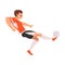 Soccer Player, Male Athlete Character in Sports Uniform, Active Sport Healthy Lifestyle Vector Illustration
