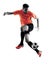 Soccer player Man Isolated silhouette