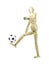 Soccer Player Wood Puppet