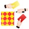 soccer referee flag and cards set