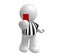 Soccer referee with red card