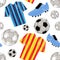 Soccer seamless pattern