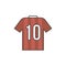 Soccer shirt for player. Part of association football uniform. Qualitative vector illustration for soccer, sport game,