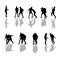 Soccer silhouettes