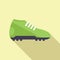 Soccer sneaker icon flat vector. Sport shoe