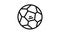 soccer sport game line icon animation