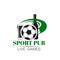 Soccer sports pub live football bar vector icon