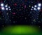 Soccer Stadium celebration with confetti on night