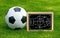 Soccer Tactics Chalkboard with Leather Ball