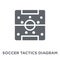 Soccer tactics diagram icon from Productivity collection.