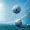 Soccer themed sports background aqua ice balls seq 20 of 42