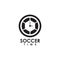Soccer time logo design vector template