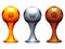 Soccer trophy cups.