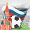 Soccer World Cup Russia design