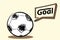 Soccerball with a goal