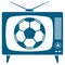 Soccerball in retro TV