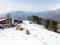 Sochi, Krasnaya Polyana, Russia - February 24, 2016: Gazprom mountain tourist center - the view from the height